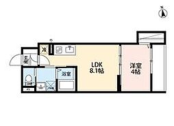 Ｆｉｏｒｅ　川越新宿町 3階1LDKの間取り