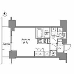 JR京浜東北・根岸線 大森駅 徒歩7分の賃貸マンション 2階ワンルームの間取り