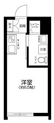 都営三田線 板橋本町駅 徒歩5分の賃貸アパート 1階ワンルームの間取り