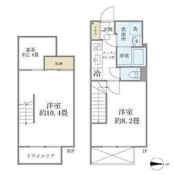 東京メトロ丸ノ内線 新中野駅 徒歩7分の賃貸マンション 地下1階2SKの間取り