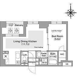 東京メトロ有楽町線 護国寺駅 徒歩4分の賃貸マンション 3階1LDKの間取り