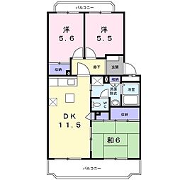 JR横須賀線 東戸塚駅 徒歩17分の賃貸マンション 3階3LDKの間取り