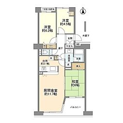 モナージュ旗の台 2階3LDKの間取り