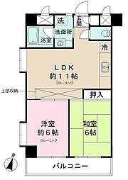 都営三田線 志村坂上駅 徒歩12分の賃貸マンション 3階2LDKの間取り