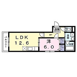 東京メトロ副都心線 雑司が谷駅 徒歩5分の賃貸マンション 1階1LDKの間取り