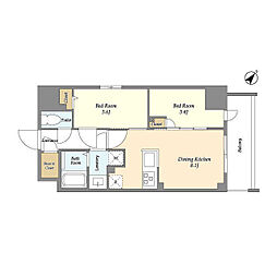 Ａｕｇｕｓｔａ　Ｒｅｓｉｄｅｎｃｅ　新小岩 10階2DKの間取り