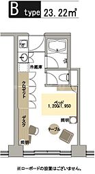 Osaka Metro御堂筋線 西中島南方駅 徒歩2分の賃貸マンション 6階ワンルームの間取り