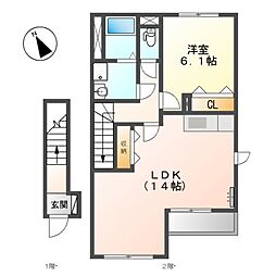 間取図画像 1LDK