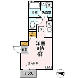 ERA船橋 1階ワンルームの間取り