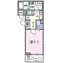 ＦｏｒｚａＤＫIII 2階1Kの間取り