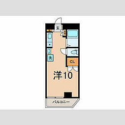 内山ハイツ 3階ワンルームの間取り