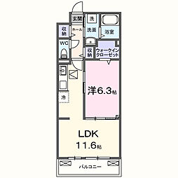 間取図画像 1LDK