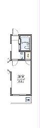 レオパレス5＆5 2階1Kの間取り