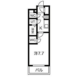 エスプレイス京都駅ウエスト 5階1Kの間取り