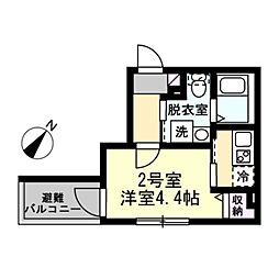 京急本線 生麦駅 徒歩6分の賃貸アパート 1階1Kの間取り