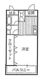 おおさか東線 南吹田駅 徒歩10分の賃貸マンション 1階1Kの間取り