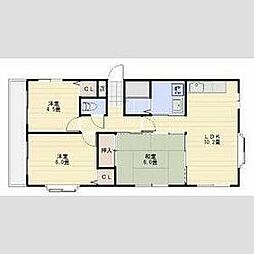 名古屋市営東山線 東山公園駅 徒歩13分の賃貸アパート 2階3LDKの間取り