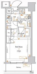 DIPS十条仲原EAST 4階1Kの間取り