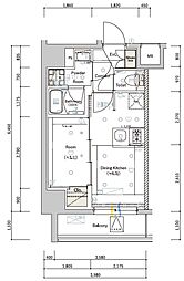 東京メトロ半蔵門線 住吉駅 徒歩6分の賃貸マンション 2階1DKの間取り