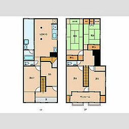 東京メトロ東西線 木場駅 徒歩2分の賃貸一戸建て 1階5SLDKの間取り