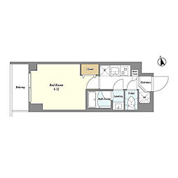 Ａｕｇｕｓｔａ　Ｒｅｓｉｄｅｎｃｅ大森 6階1Kの間取り