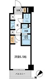 東京メトロ東西線 行徳駅 徒歩2分の賃貸マンション 5階1Kの間取り