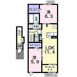 間取図画像 2LDK
