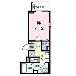 エルグ2 101 1階1Kの間取り