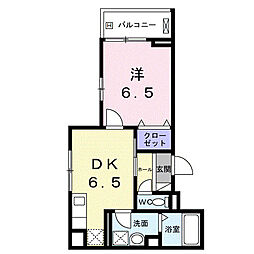 西武池袋線 保谷駅 徒歩9分の賃貸アパート 2階1DKの間取り