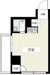 クリオ戸部壱番館 8階ワンルームの間取り