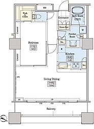 JR山手線 大塚駅 徒歩9分の賃貸マンション 11階1LDKの間取り