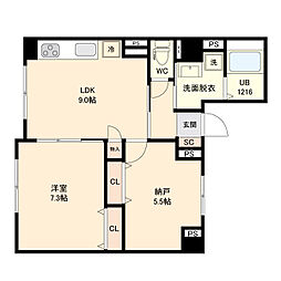 アブレスト西日暮里 0701 7階1SLDKの間取り