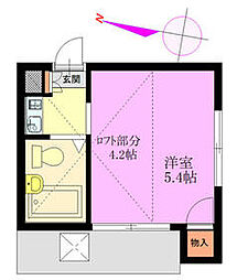 JR京浜東北・根岸線 川口駅 徒歩10分の賃貸アパート 1階1Kの間取り