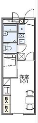 レオパレスヴィラポラリス 1Kの間取図画像