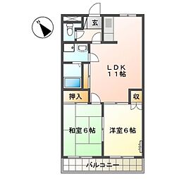 間取図画像 2LDK