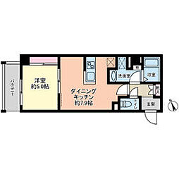 東京メトロ有楽町線 江戸川橋駅 徒歩5分の賃貸マンション 4階1LDKの間取り