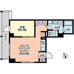 東京メトロ有楽町線 江戸川橋駅 徒歩5分の賃貸マンション 6階1LDKの間取り