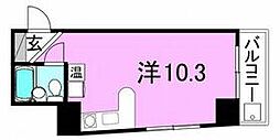 東京メトロ丸ノ内線 東高円寺駅 徒歩2分の賃貸マンション 4階ワンルームの間取り