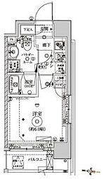 クレイシア西横浜グランカリテ 3階1Kの間取り