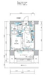 JR埼京線 浮間舟渡駅 徒歩9分の賃貸マンション 7階1DKの間取り
