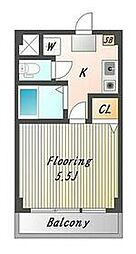 Ｐｌｕｍａｓ上福岡 1階1Kの間取り