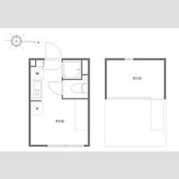 都営新宿線 西大島駅 徒歩4分の賃貸アパート 2階ワンルームの間取り