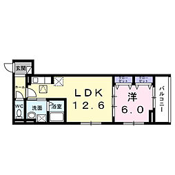 西武池袋線 練馬駅 徒歩15分の賃貸アパート 1階1LDKの間取り