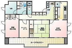 カーサマリアージュササキ 6階2SLDKの間取り