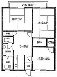 JR京浜東北・根岸線 川崎駅 徒歩20分の賃貸アパート 2階3DKの間取り