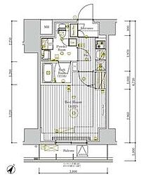 JR総武本線 新小岩駅 徒歩3分の賃貸マンション 5階1Kの間取り