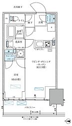 都営新宿線 西大島駅 徒歩4分の賃貸マンション 9階1LDKの間取り