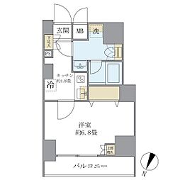 都営三田線 本蓮沼駅 徒歩2分の賃貸マンション 2階1Kの間取り