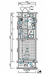 東京メトロ有楽町線 地下鉄成増駅 徒歩13分の賃貸マンション 5階1Kの間取り