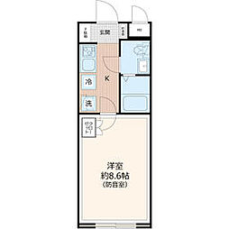 都営三田線 板橋本町駅 徒歩9分の賃貸マンション 2階1Kの間取り